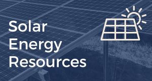 The text "Solar Energy Recourses" with an icon of solar panels and a sun